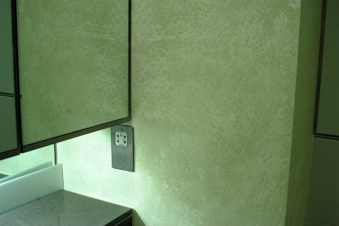 Cheyne Detail of textured wall finish in washrooms