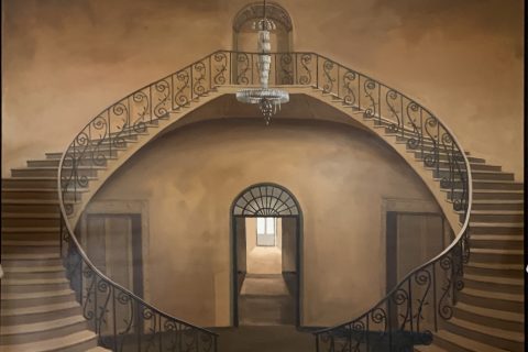 The ruined staircase of The British High Commission, Hyderabad